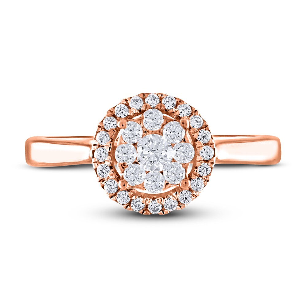 Diamond Ring 3/8 ct tw Round 14K Rose Gold wIUHsoaN