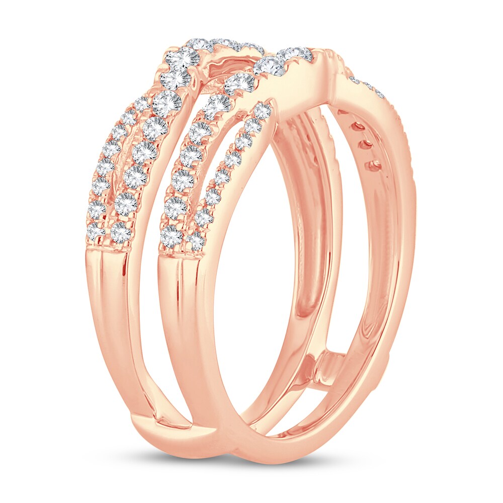 Diamond Enhancer Ring 5/8 ct tw Round 14K Rose Gold wWfpofzb