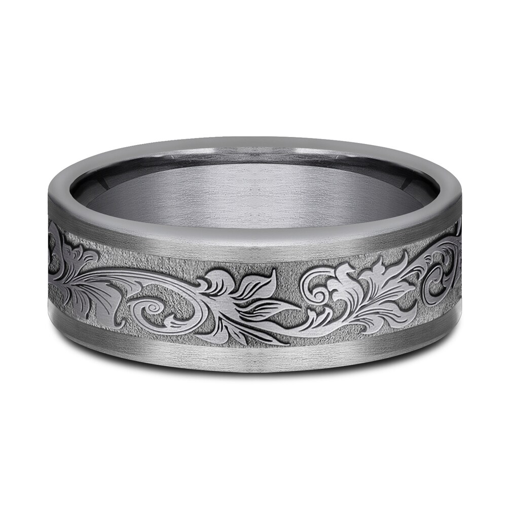 Men\'s Filigree Wedding Band Tantalum 7.0mm wYwRuZeE