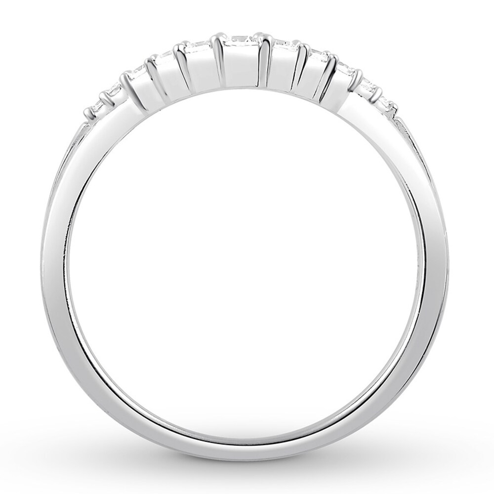 Diamond Contour Ring 1/6 carat tw Round 14K White Gold x3JLyUJC