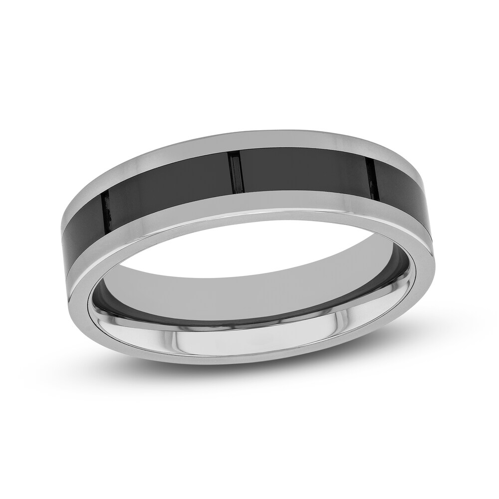 Wedding Band Black Tungsten 6mm xCTZRNss