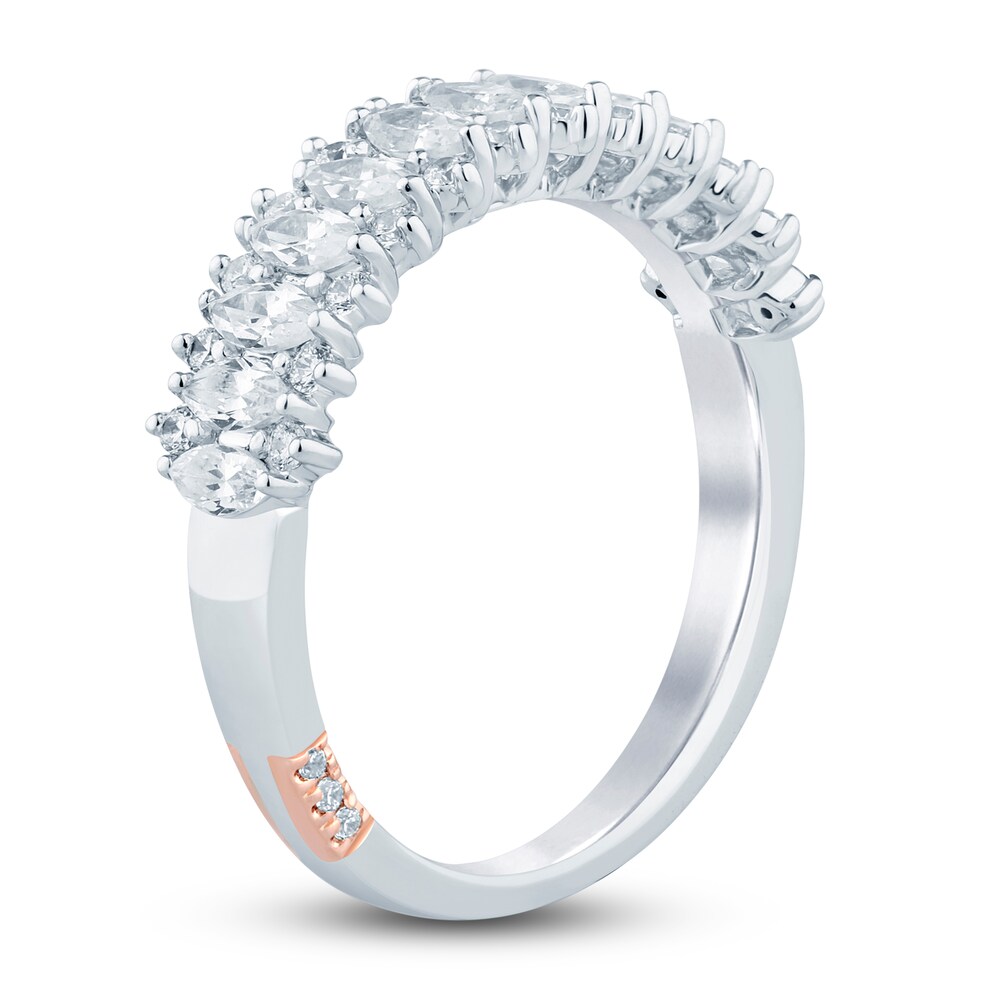 Pnina Tornai Diamond Anniversary Ring 1 ct tw Marquise/Round 14K White Gold xFxRePkM