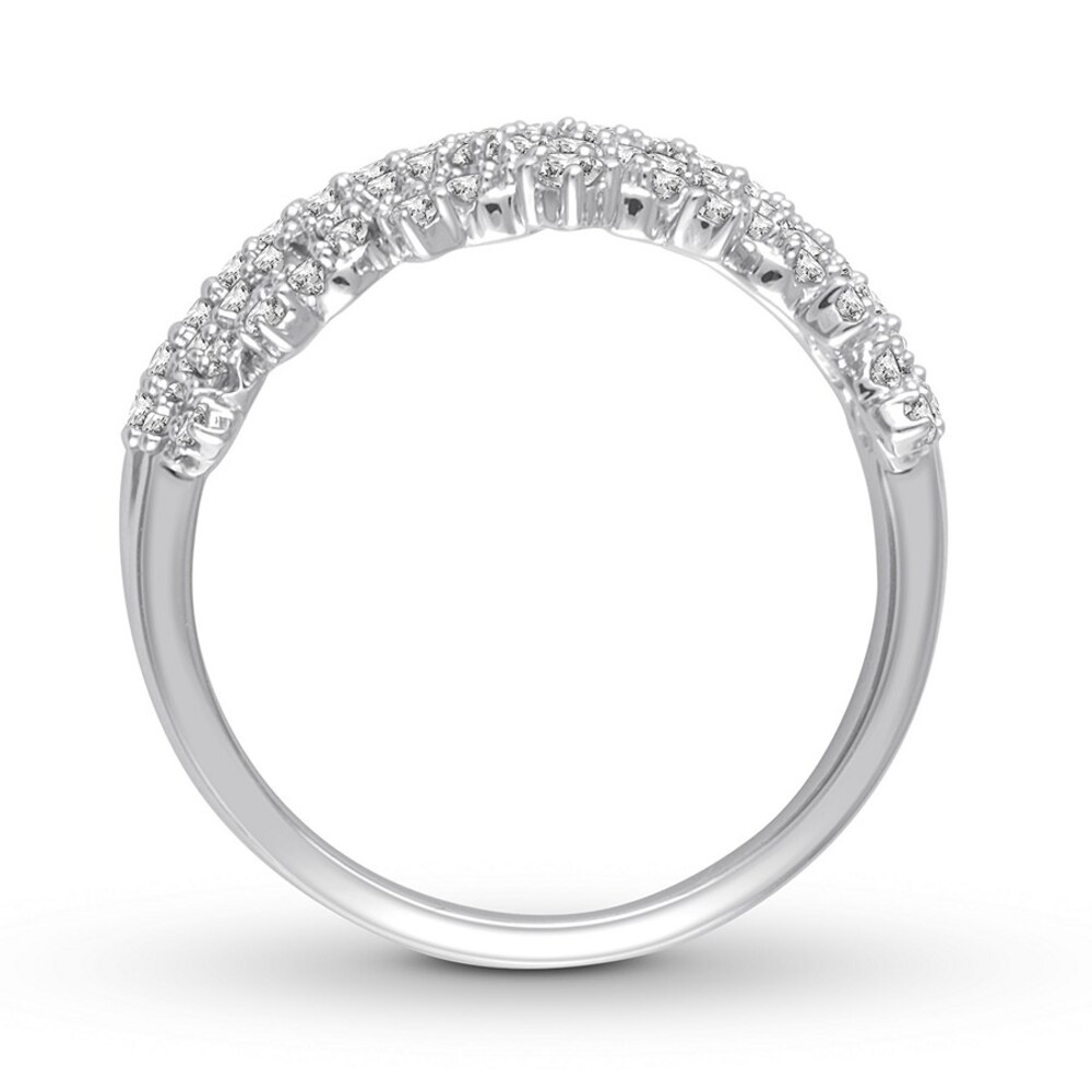 Diamond Tiara Ring 1/2 ct tw Round-cut 14K White Gold xGGTwEdG