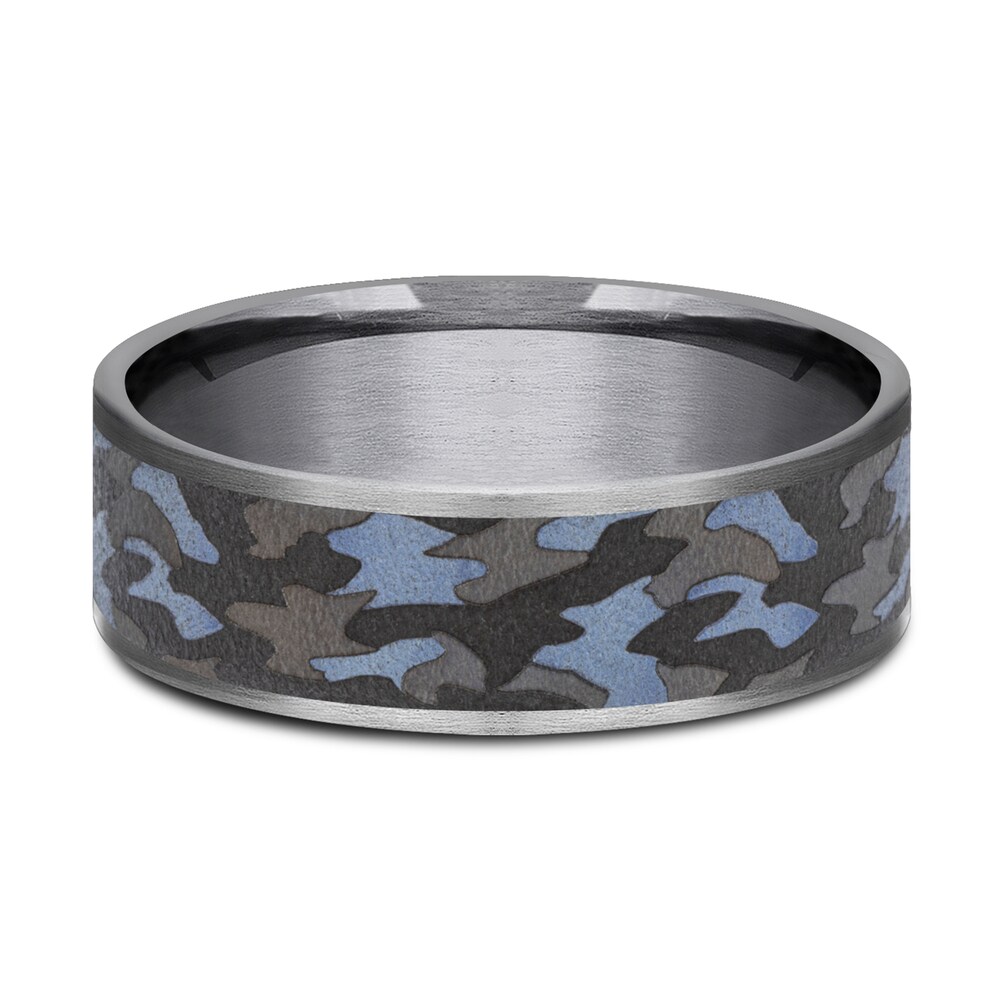 Men\'s Camo Wedding Band Tantalum 7.5mm xHzDi4gJ