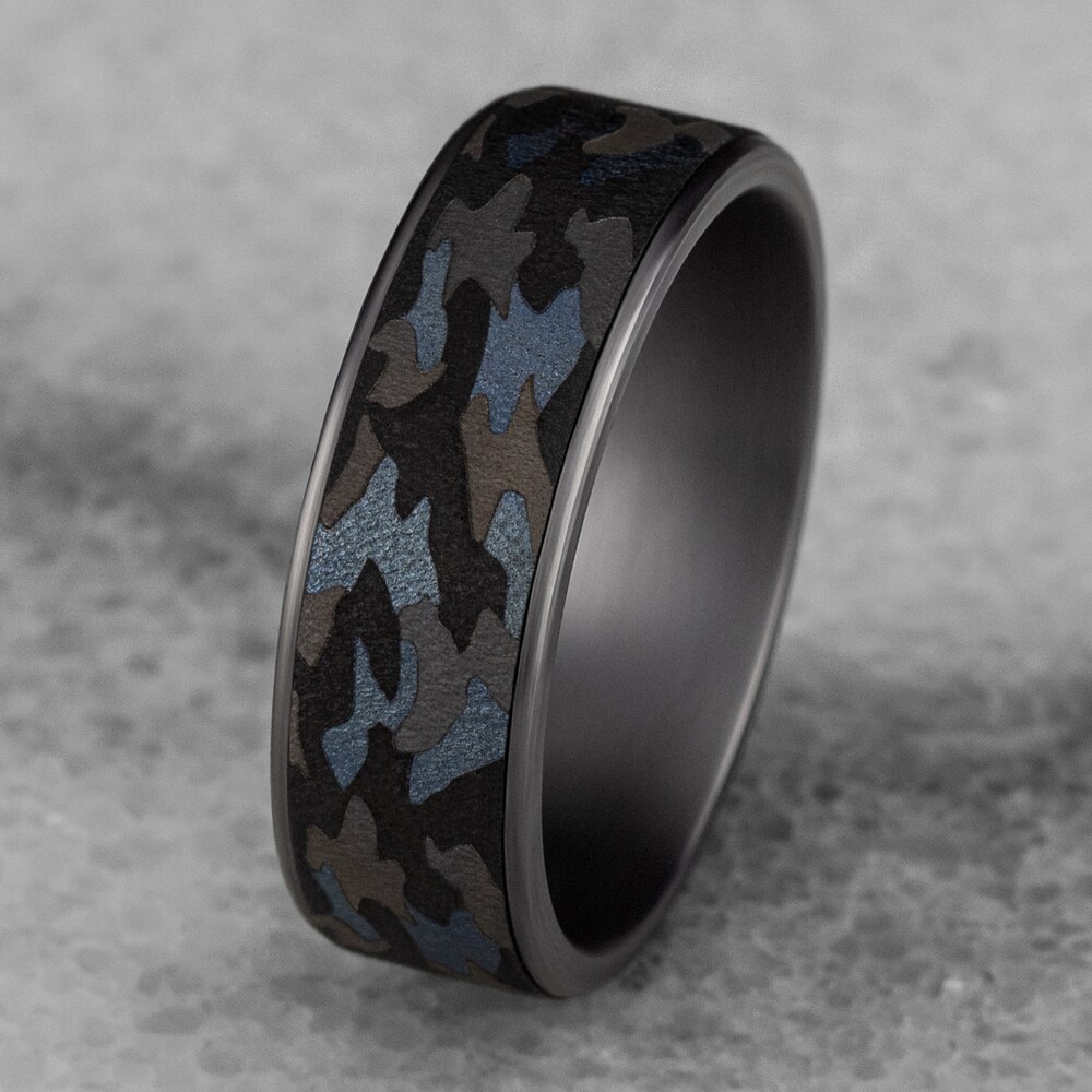 Men\'s Camo Wedding Band Tantalum 7.5mm xHzDi4gJ