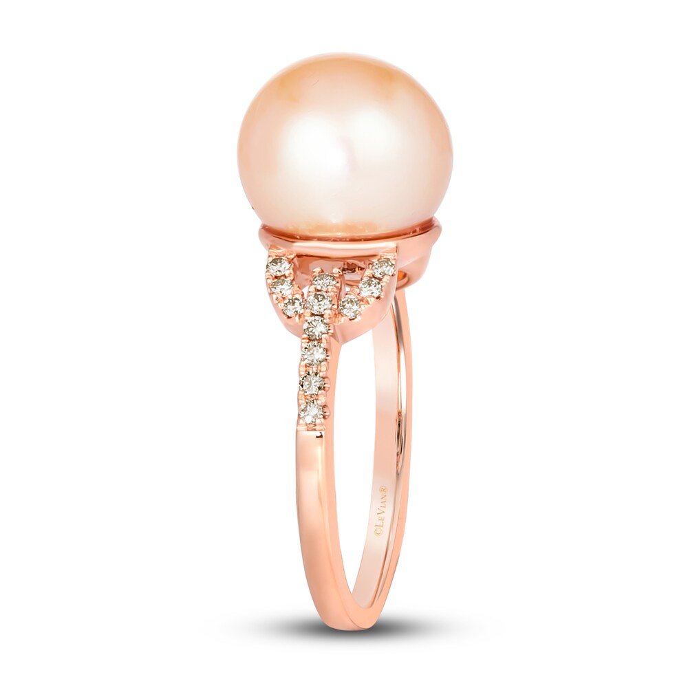 Le Vian Cultured Freshwater Pearl Ring 1/5 ct tw Diamonds 14K Strawberry Gold xJvmHiRZ