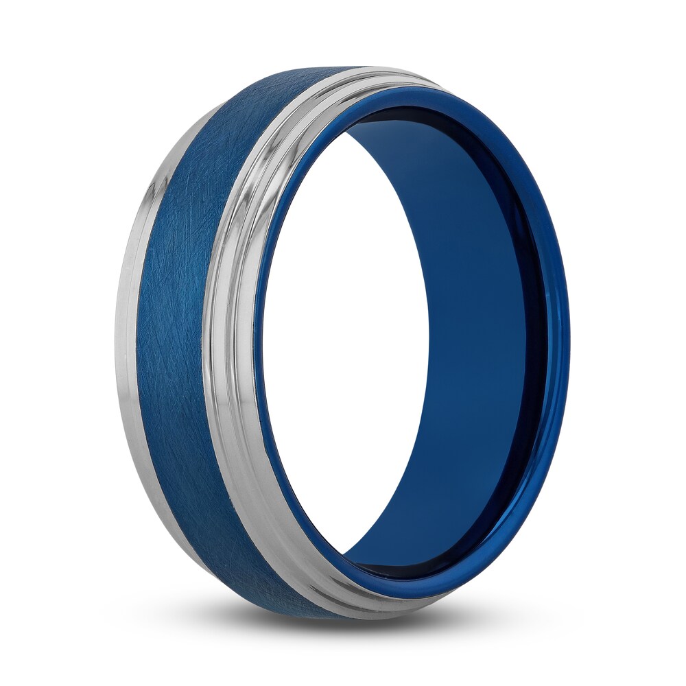 Wedding Band Blue Tungsten 8mm xS5QeGal