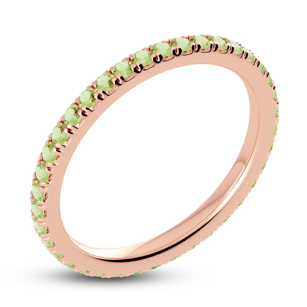 Juliette Maison Natural Peridot Eternity Ring 10K Rose Gold xZZN22yz