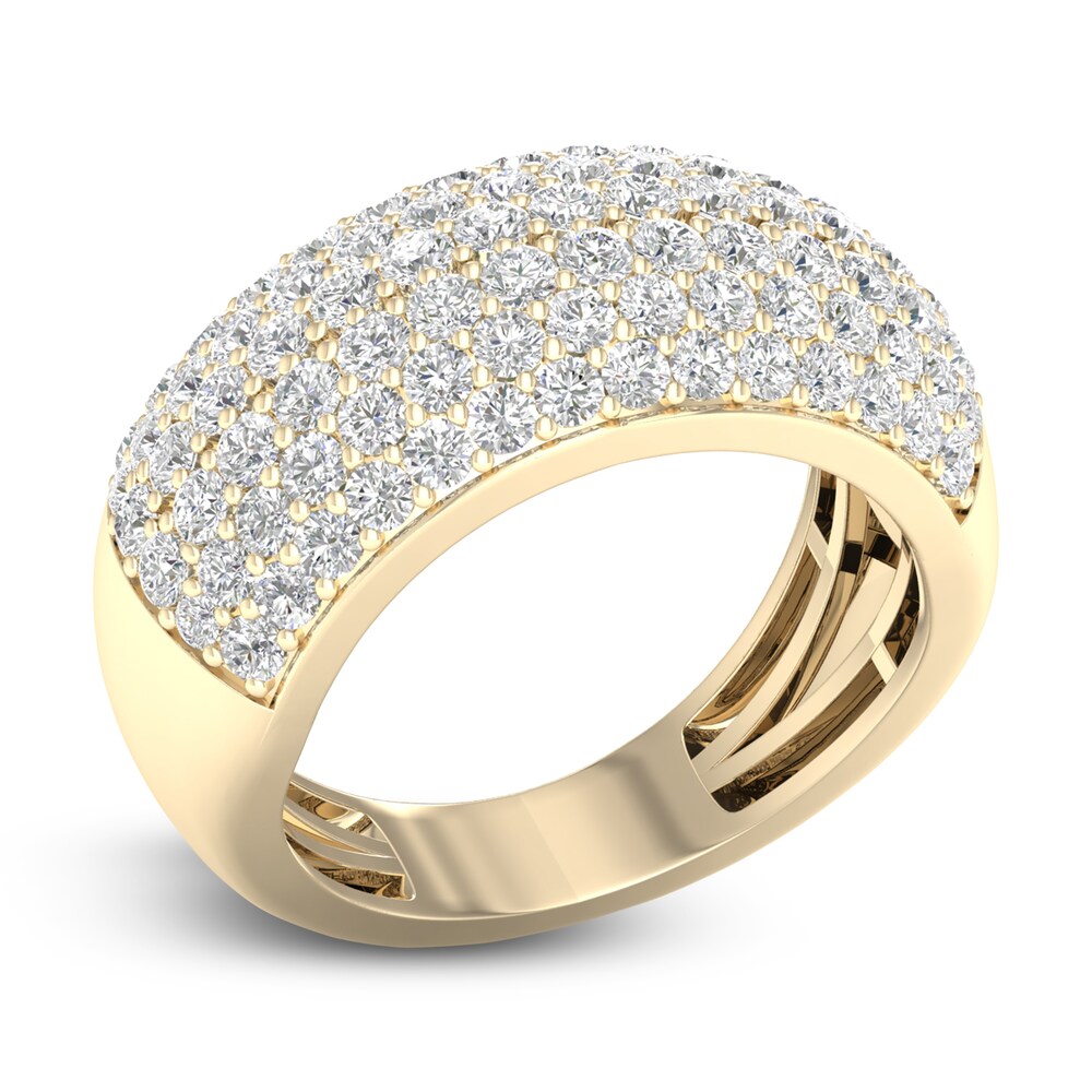 Diamond Pave Anniversary Band 1-1/2 ct tw Round 14K Yellow Gold xeshkWJw