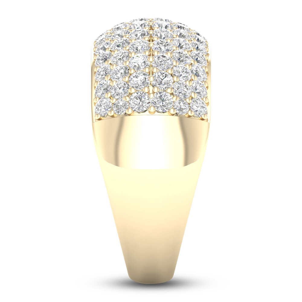 Diamond Pave Anniversary Band 1-1/2 ct tw Round 14K Yellow Gold xeshkWJw