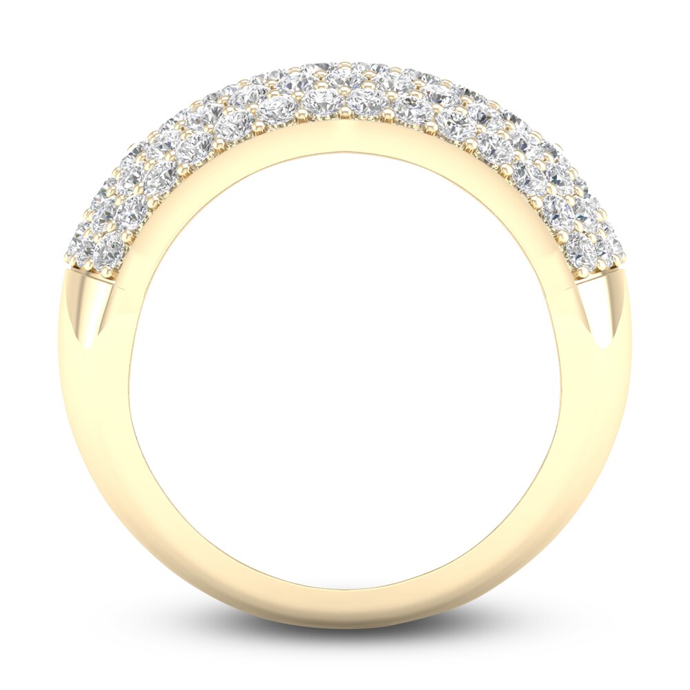 Diamond Pave Anniversary Band 1-1/2 ct tw Round 14K Yellow Gold xeshkWJw