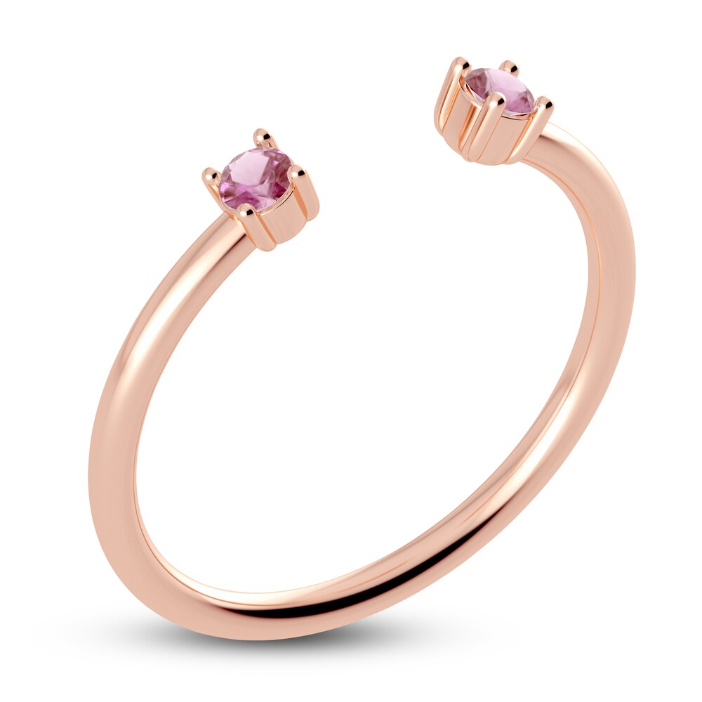 Juliette Maison Natural Pink Tourmaline Cuff Ring 10K Rose Gold xnUkQQHa