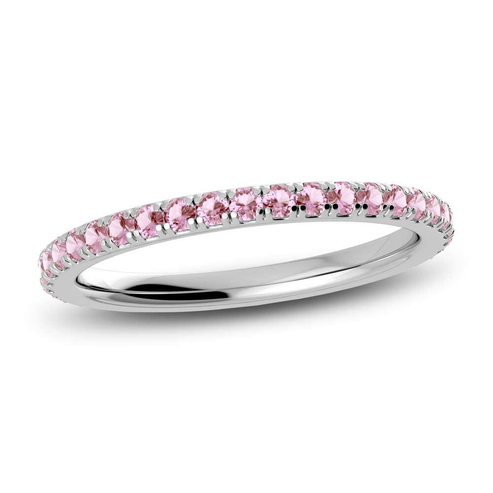 Juliette Maison Natural Pink Tourmaline Eternity Ring 10K White Gold xoEWHp7l