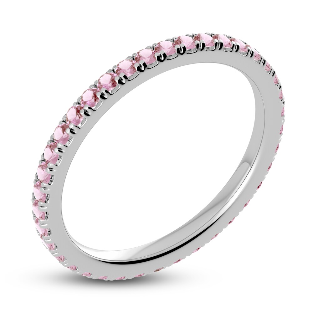 Juliette Maison Natural Pink Tourmaline Eternity Ring 10K White Gold xoEWHp7l