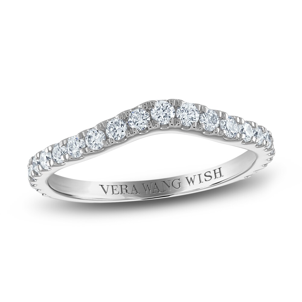 Vera Wang WISH Lab-Created Diamond Wedding Band 1/2 ct tw Round 14K White Gold xv3aA5yE