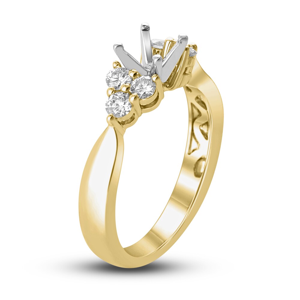 Diamond Ring Setting 3/8 ct tw Round 14K Yellow Gold y0ozEPLV