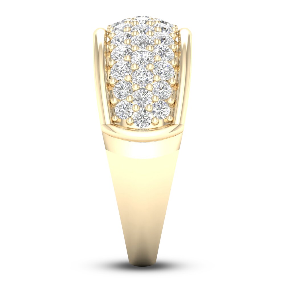 Diamond Pave Anniversary Band 1 ct tw Round 14K Yellow Gold y1rRMlGs