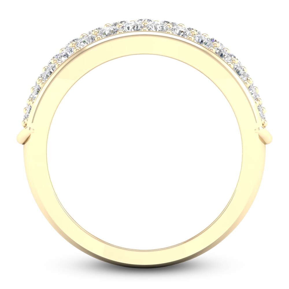 Diamond Pave Anniversary Band 1 ct tw Round 14K Yellow Gold y1rRMlGs