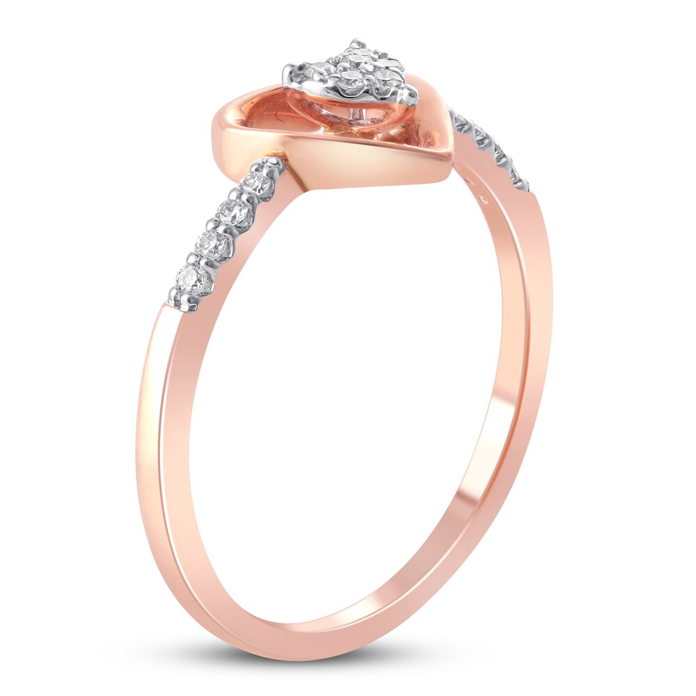 Diamond Ring 1/10 ct tw Round 10K Rose Gold yADr1PPg