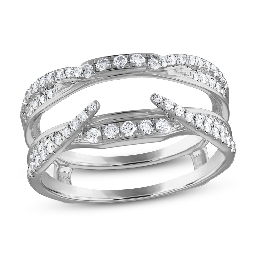 Diamond Enhancer Ring 1/2 ct tw Round 14K White Gold yF8vz2A0 [yF8vz2A0]