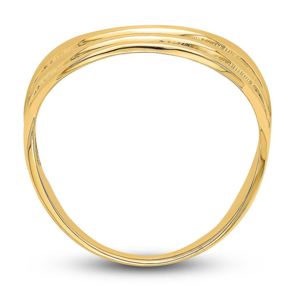 High-Polish Triple Wave Ring 14K Yellow Gold yRrs25Xl