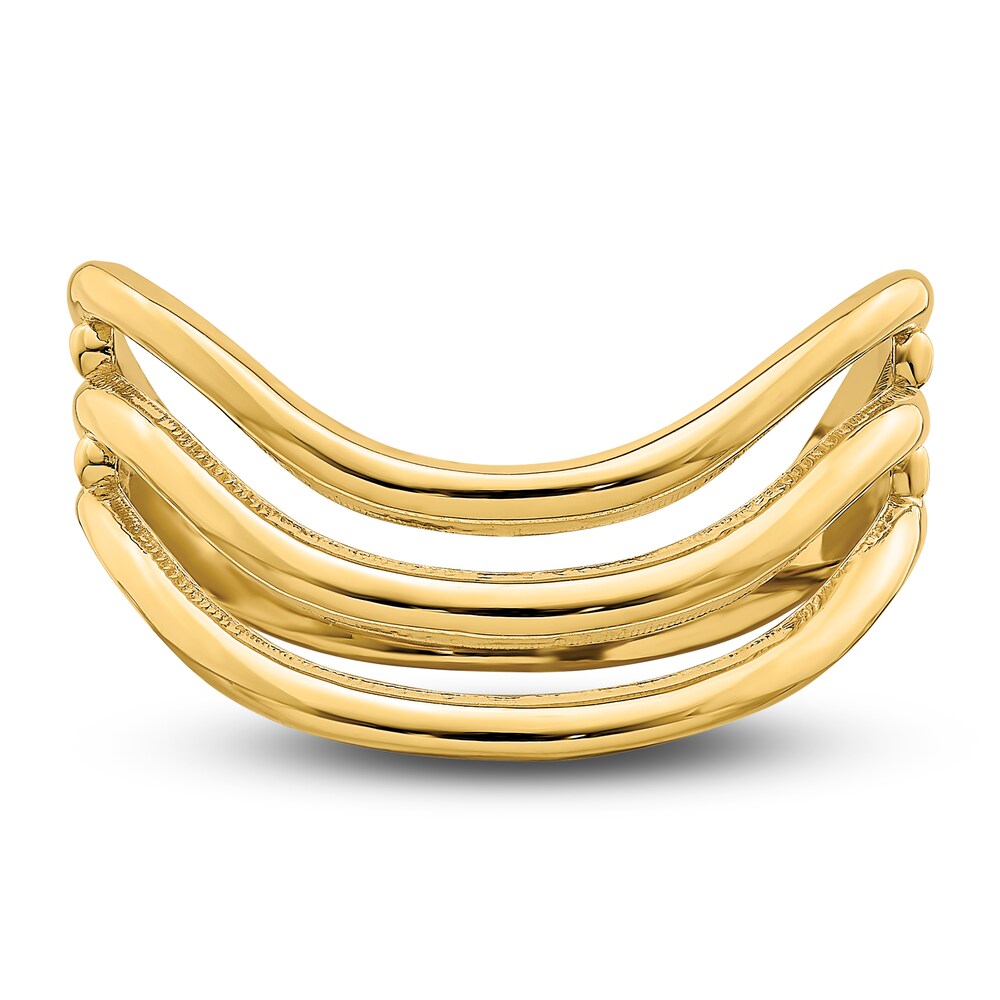 High-Polish Triple Wave Ring 14K Yellow Gold yRrs25Xl