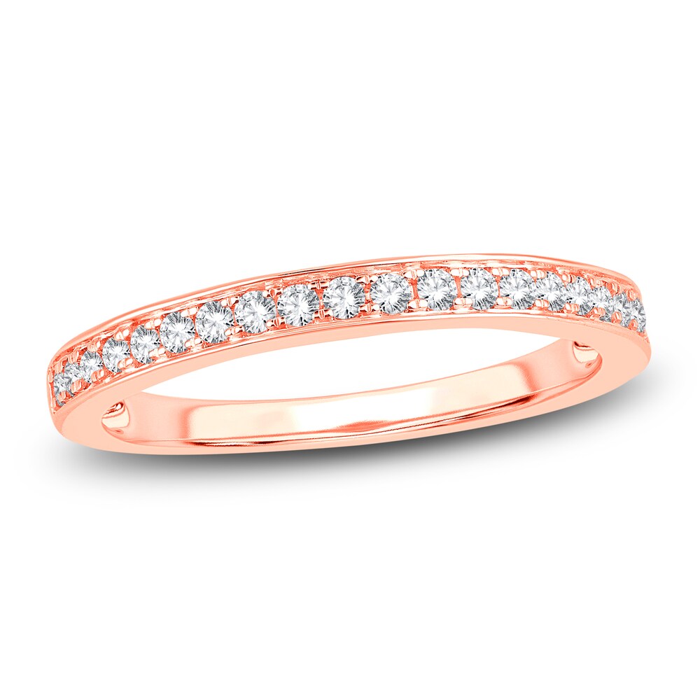 Diamond Wedding Band 1/5 ct tw Round 14K Rose Gold yWuPYi20 [yWuPYi20]