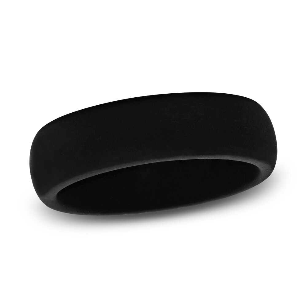 Black Silicone Wedding Band 6mm ybC6jUfK