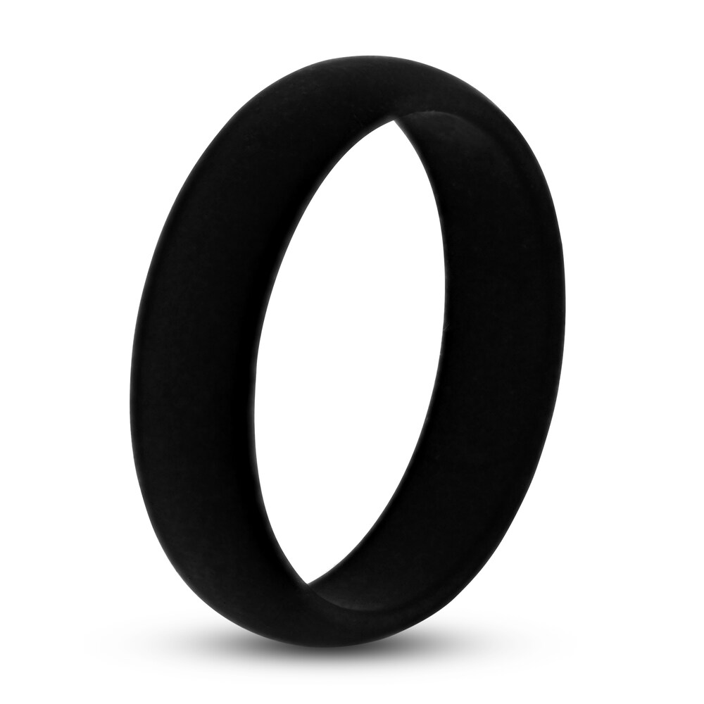 Black Silicone Wedding Band 6mm ybC6jUfK