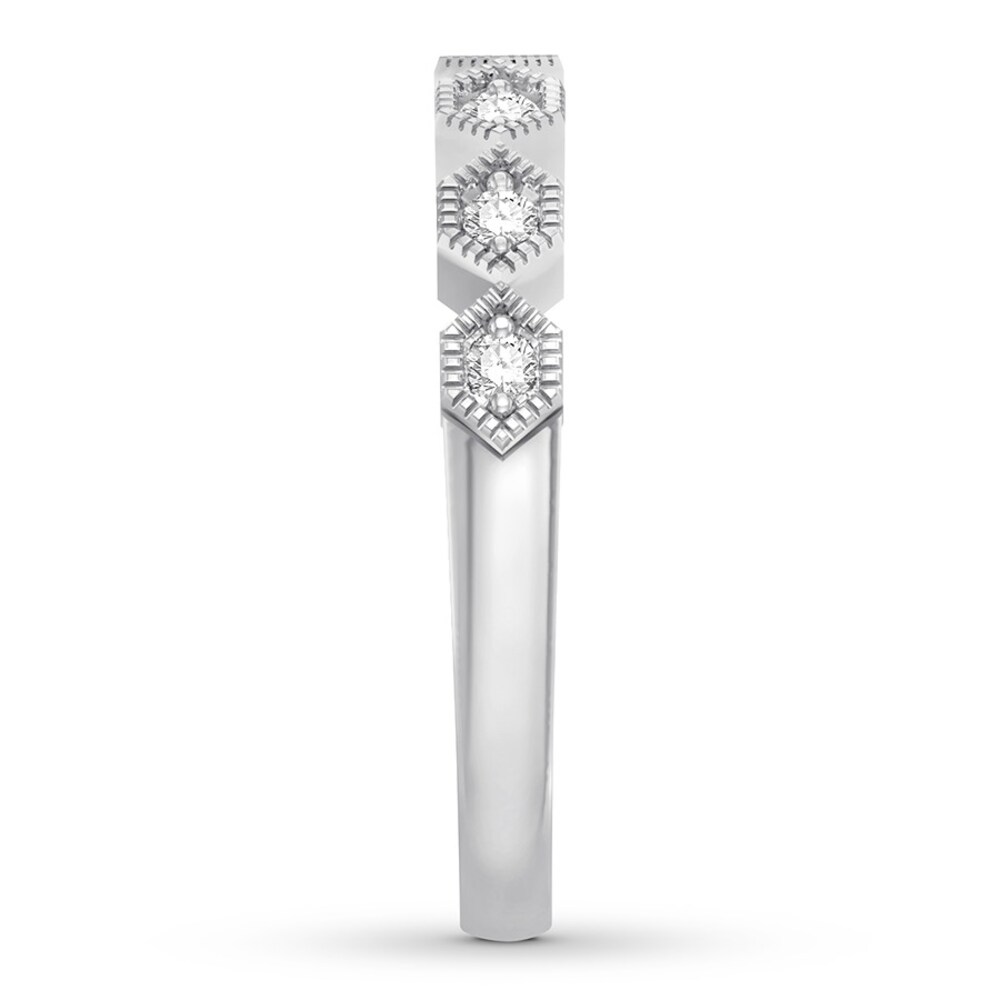 Diamond Anniversary Band 1/6 ct tw Round-cut 10K White Gold yuq0oaXd