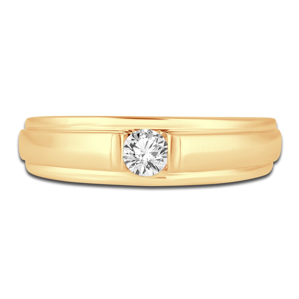 Men\'s Diamond Wedding Band 1/4 ct tw Round 14K Yellow Gold (I/I1) z6vmGJdB