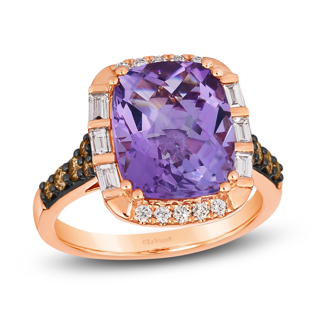 Le Vian Natural Amethyst Ring 1/2 ct tw Diamonds 14K Strawberry Gold zKRwEJlg [zKRwEJlg]