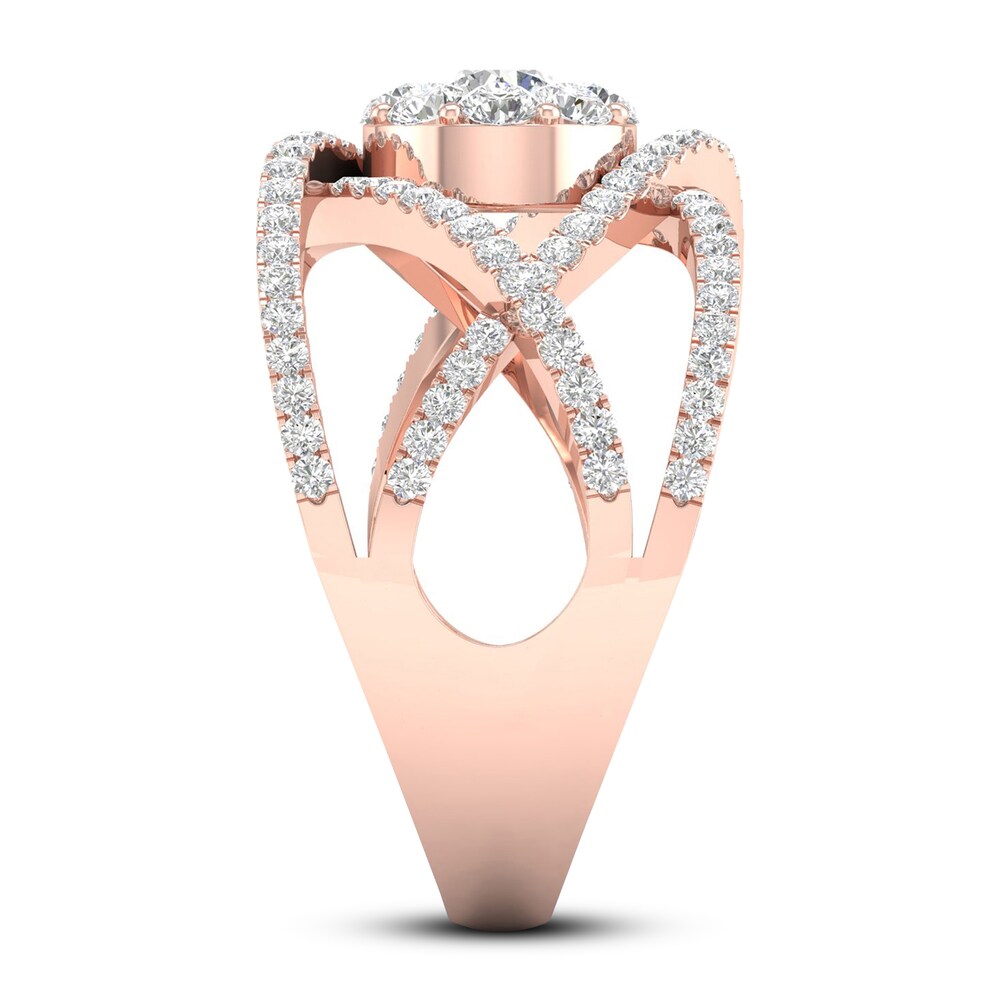 Diamond Ring 1 ct tw Round 14K Rose Gold zS96IRlZ