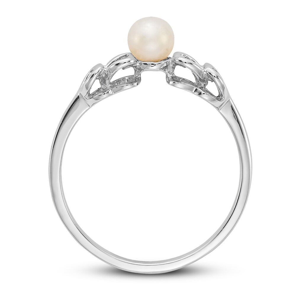 Cultured Freshwater Pearl Ring 14K White Gold zTjua1e6