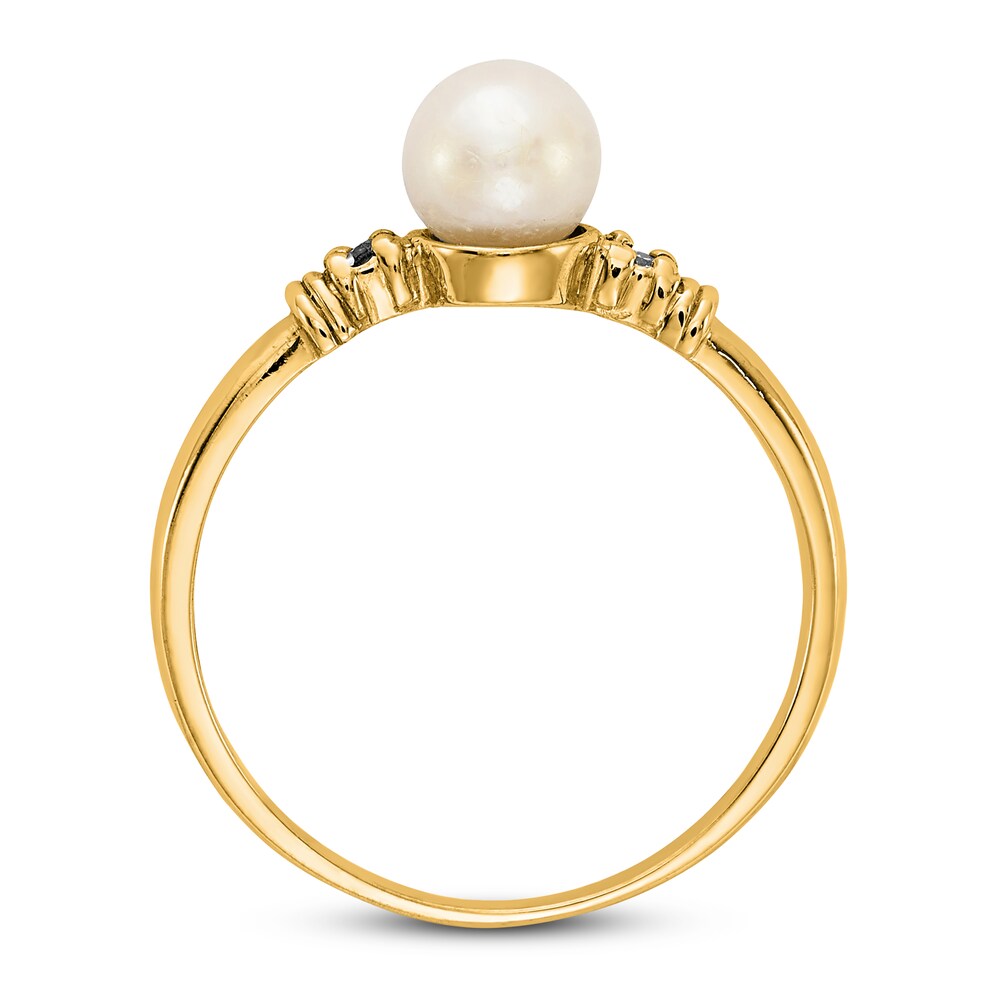 Cultured Freshwater Pearl Ring Diamond Accent 14K Yellow Gold zUPlkYDy