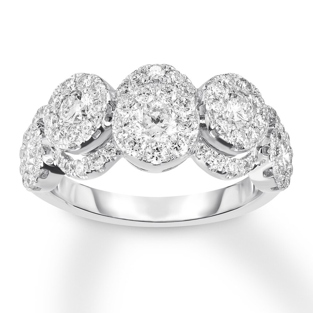 Diamond Ring 1-1/3 ct tw Round 14K White Gold zaOQciqn