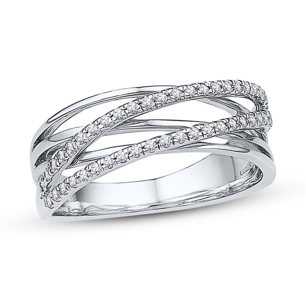 Diamond Ring 1/5 ct tw Round-cut Sterling Silver zcFCJisn
