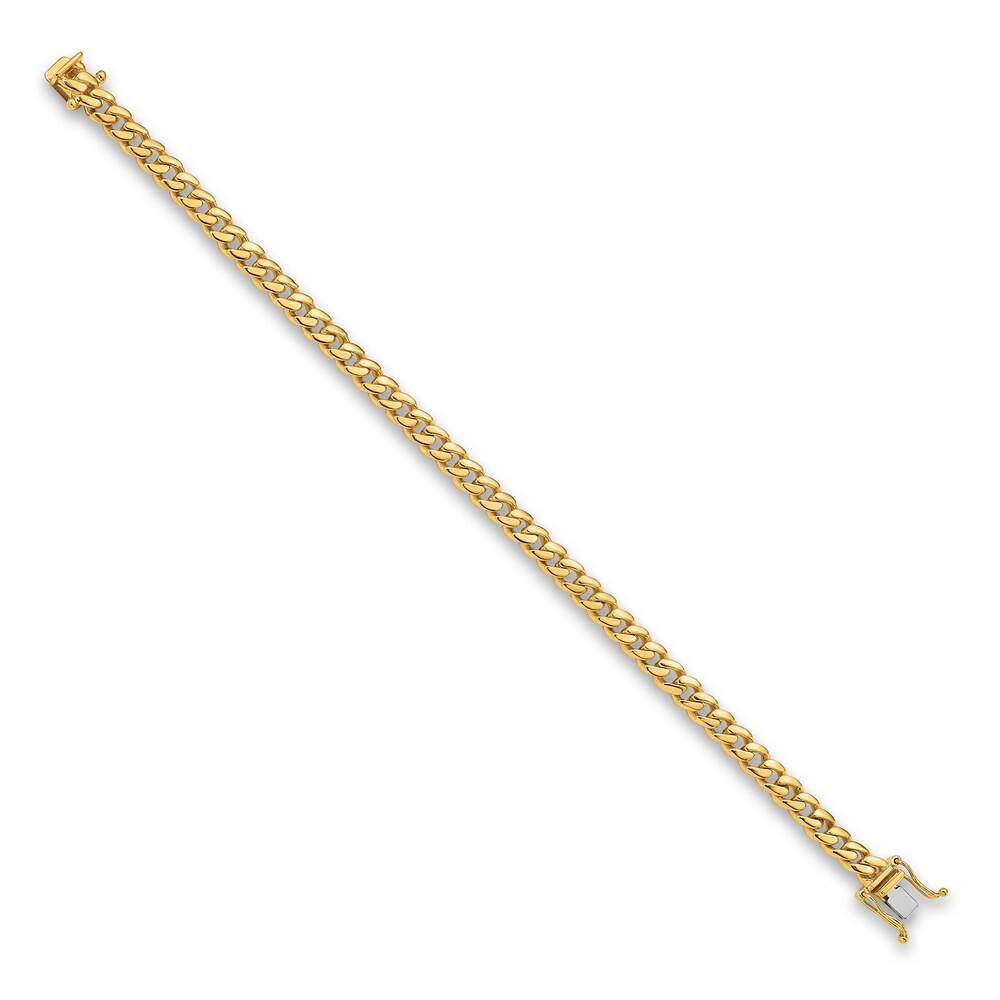 Men\'s Cuban Link Bracelet 14K Yellow Gold 5.7mm 0DZr5aqK