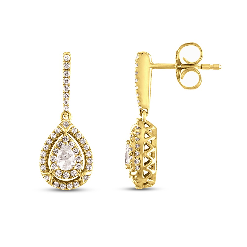 Vera Wang WISH Diamond Dangle Earrings 3/8 ct tw Round 10K Yellow Gold 0JaOZ48Q [0JaOZ48Q]