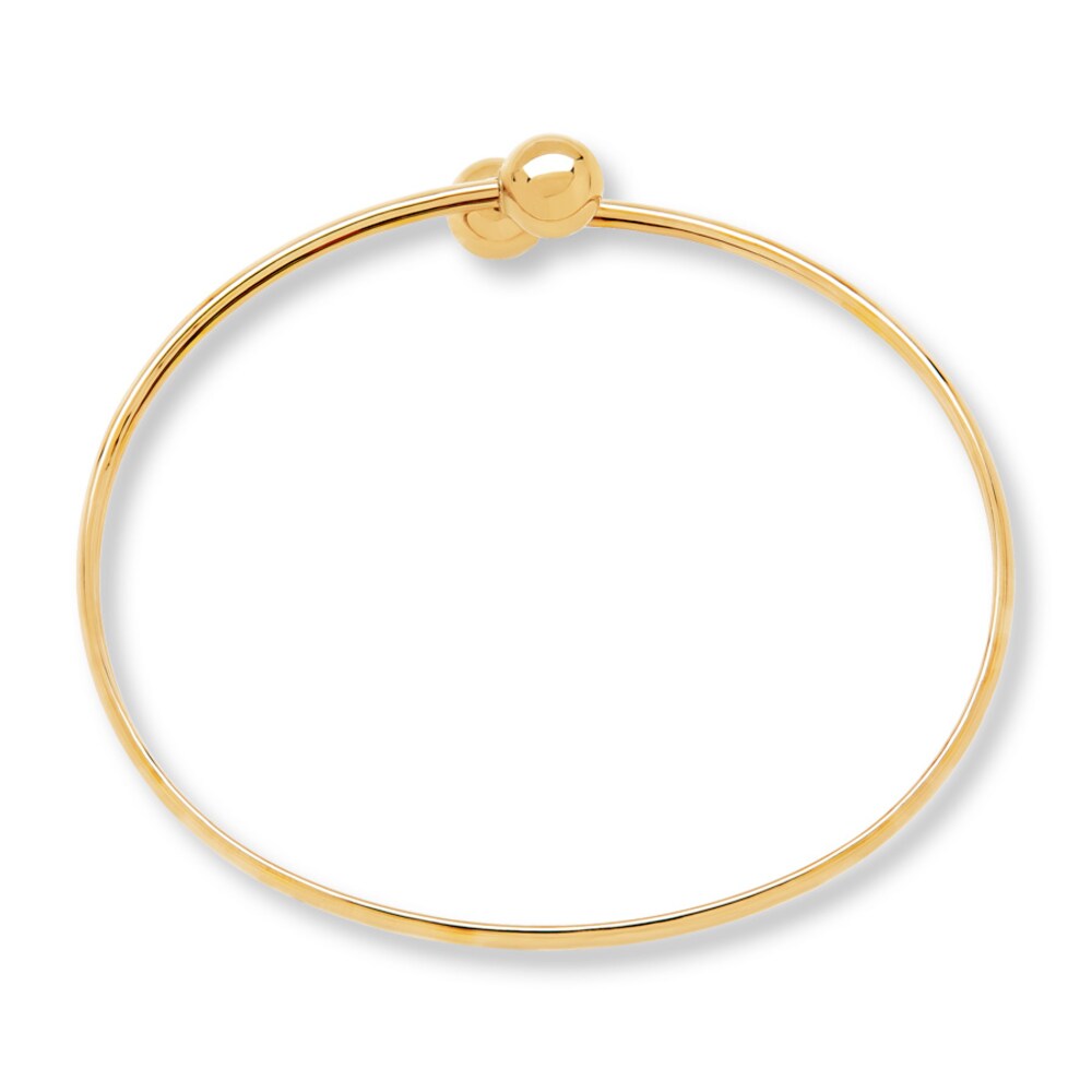 Flexible Bangle Bead Accents 10K Yellow Gold 0jPMwG0w