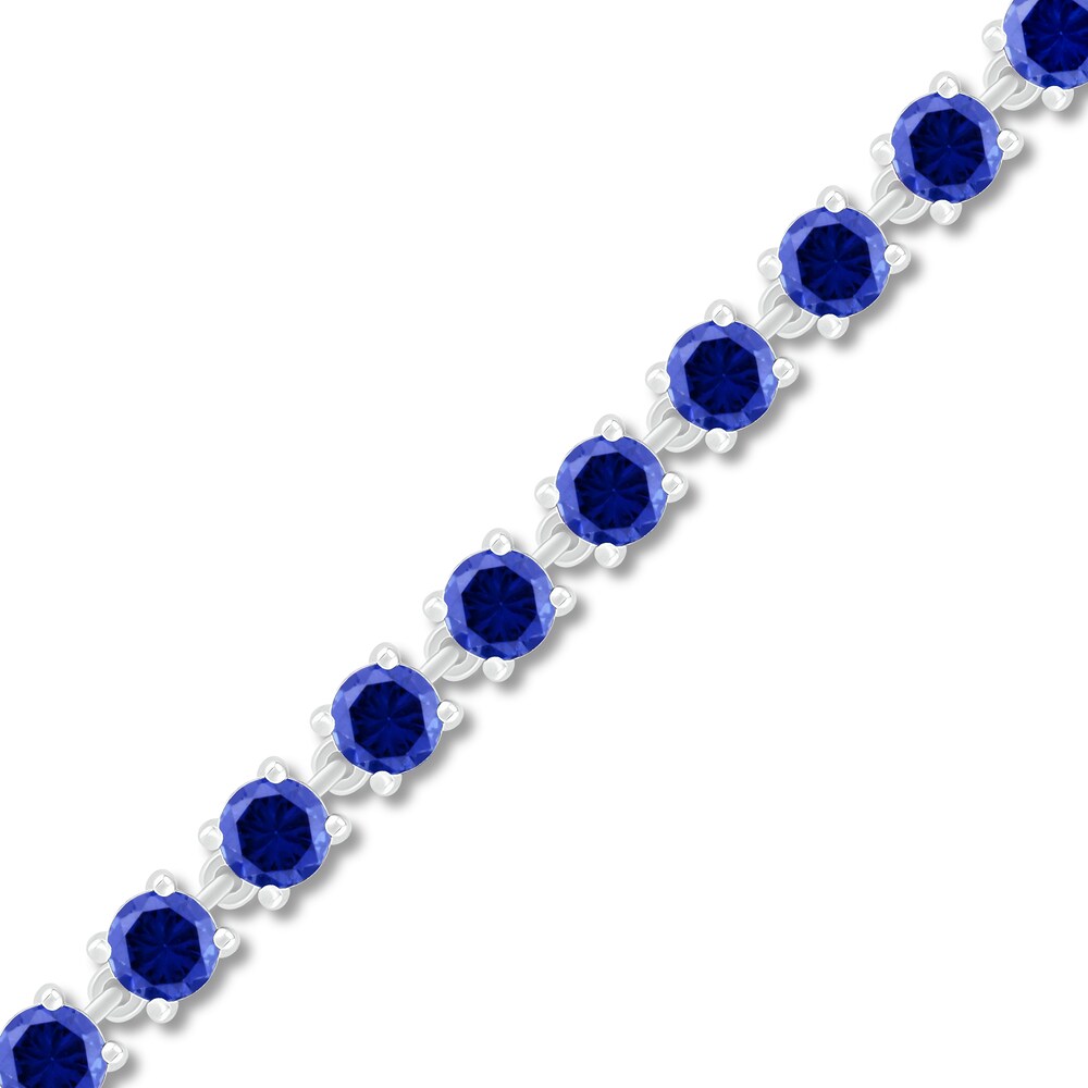 Lab-created Blue Sapphire Bracelet Sterling Silver 1HNG4EFy [1HNG4EFy]