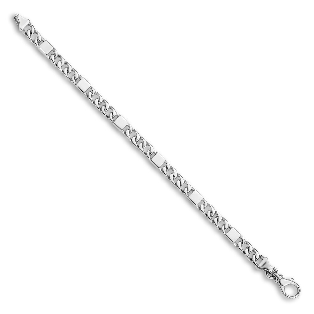 Men\'s Fancy Link Bracelet 14K White Gold 5.6mm 8\" 1WOJBgaR