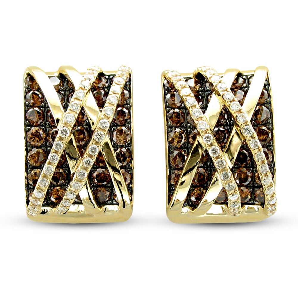 Le Vian Diamond Earrings 4-5/8 ct tw Round 14K Honey Gold 2k4VWcbZ [2k4VWcbZ]
