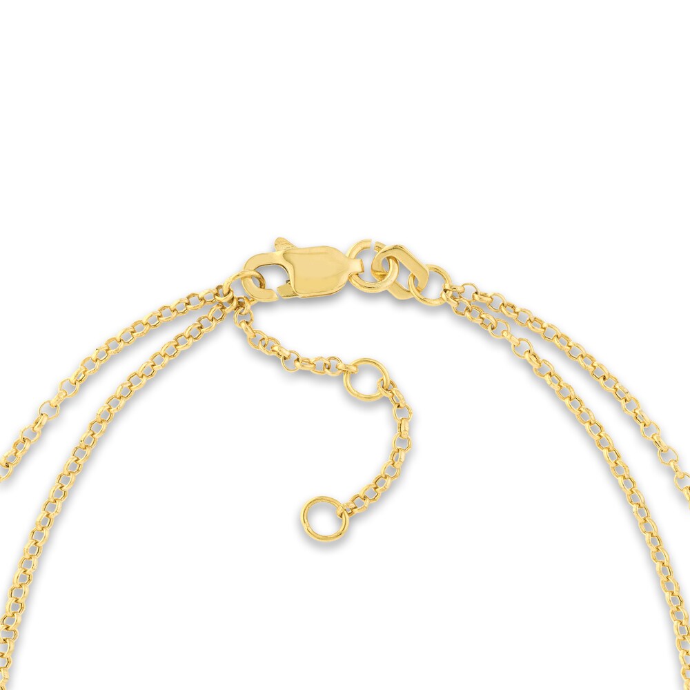 Puffy Mariner Chain Bracelet 14K Yellow Gold 7.5\" 2pcv0FCz