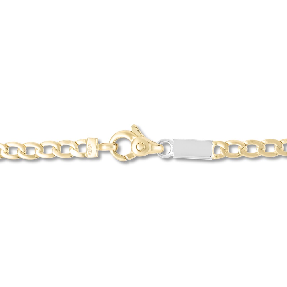 Curb Link Chain Bracelet 14K Two-Tone Gold 30X8X9BI