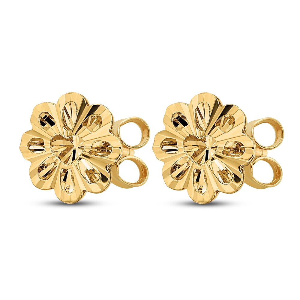 Diamond-cut Stud Earrings 14K Yellow Gold 3tyTZFcb