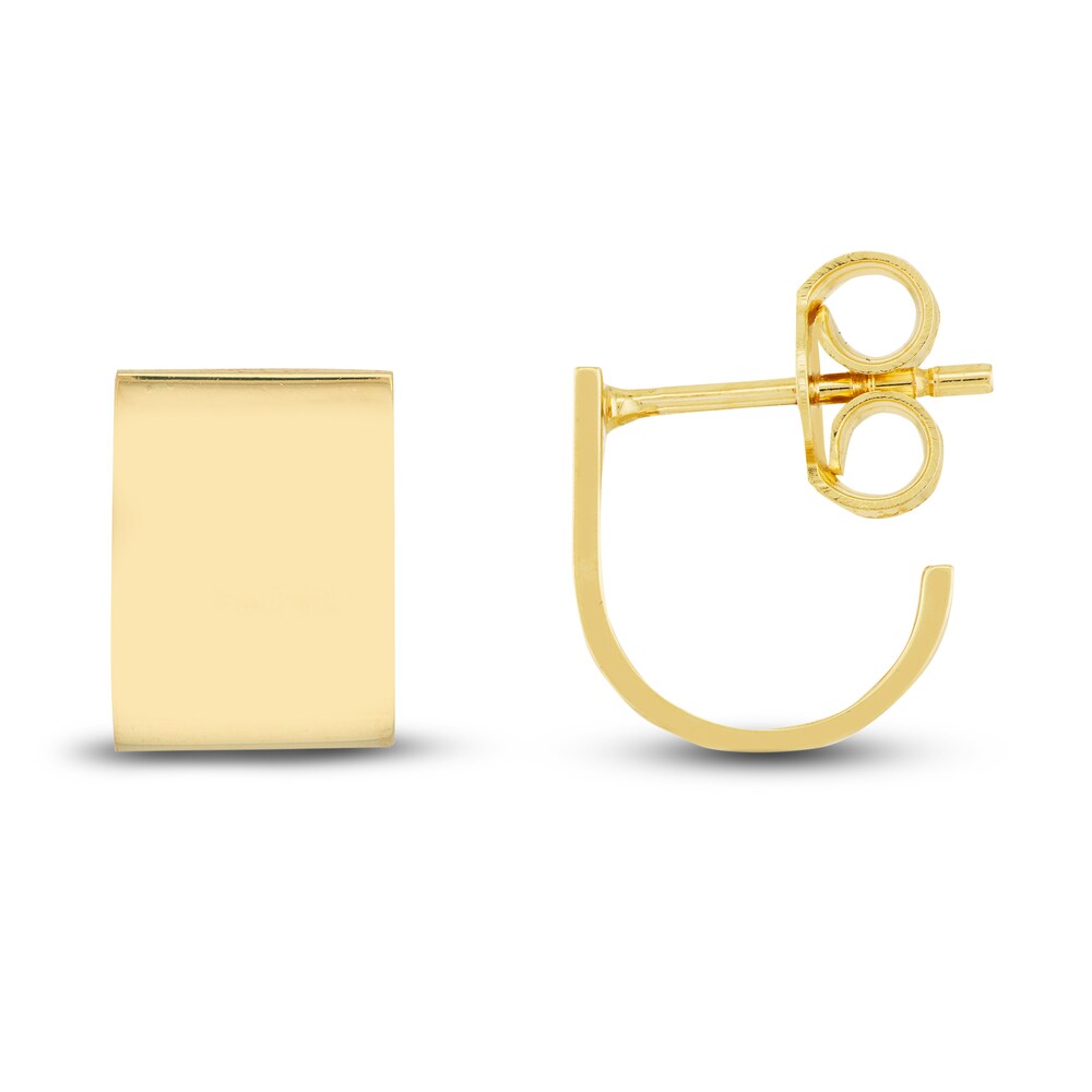 J Huggie Earrings 14K Yellow Gold 49nWOtNr