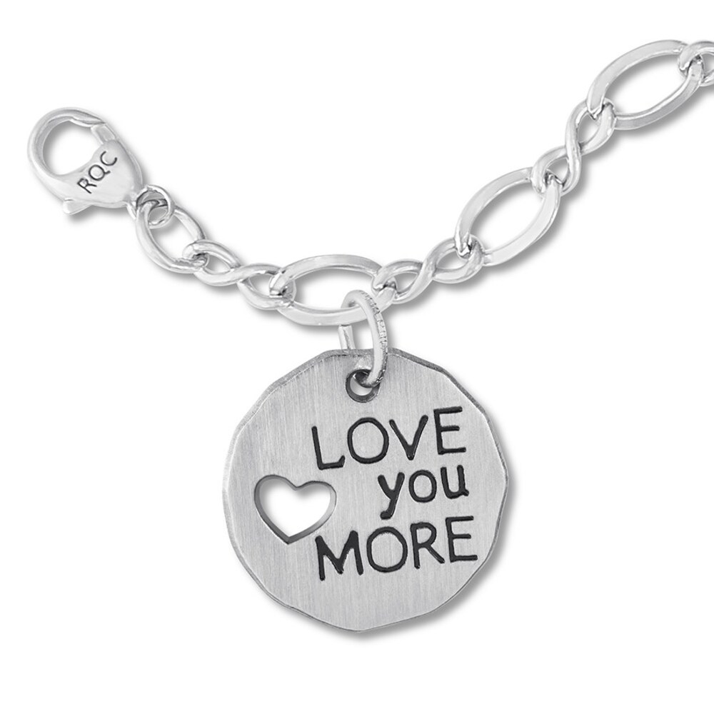 Love You More Bracelet Sterling Silver 7\" 4bGM9hTZ