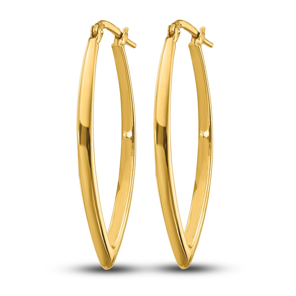 Fancy Hoop Earrings 14K Yellow Gold 5cG11GoT