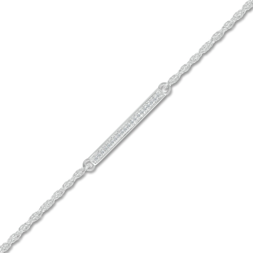 Diamond Bracelet 1/15 ct tw Round-cut Sterling Silver 8vOt6fiY